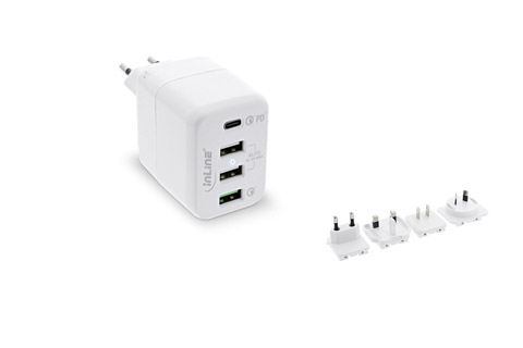 4-way USB-C charger (3.000 mA, 45W), vit