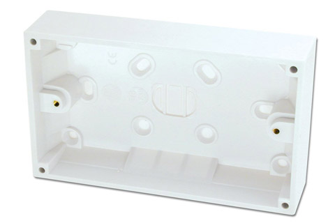 Lindy EURO wall plate surface box, double, depth 32mm
