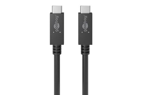 Goobay USB 3.2 Gen 2x2 PD SuperSpeed++ cable (USB C - C male), black, 0.50 meter