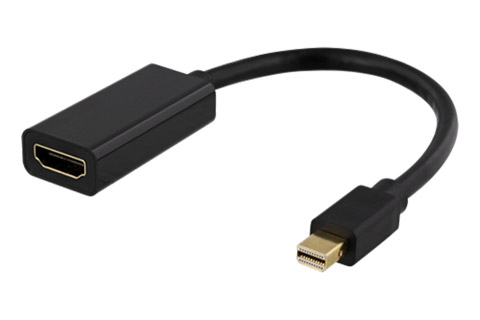 Deltaco Mini DisplayPort/HDMI™ adapter cable, gold-plated