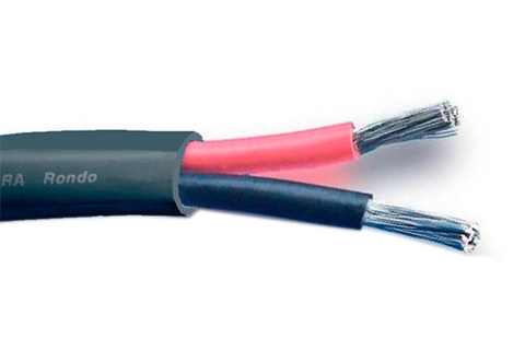 Black/gray loudspeaker cable icon