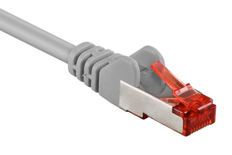 Network cable, Cat 6 S/FTP, gray