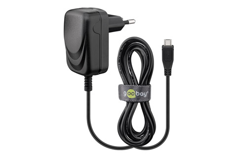 Goobay Angled USB charger - 1 A, black, 1.50 meter