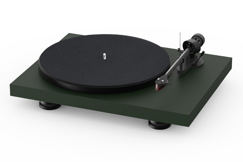Pro-Ject Debut Carbon EVO recordplayer with tonearm and Ortofon 2M-Red cartridge, green satin