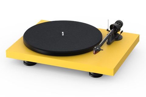 Pro-Ject Debut Carbon EVO recordplayer with tonearm and Ortofon 2M-Red cartridge, yellow satin