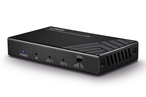 Lindy 2 Port HDMI 2.0 18G Splitter with HDR - Front