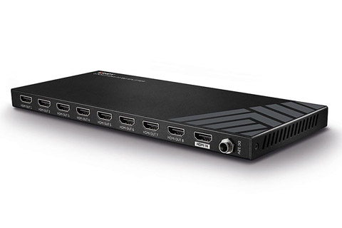 Lindy 8 Port HDMI 2.0 18G Splitter with HDR, black