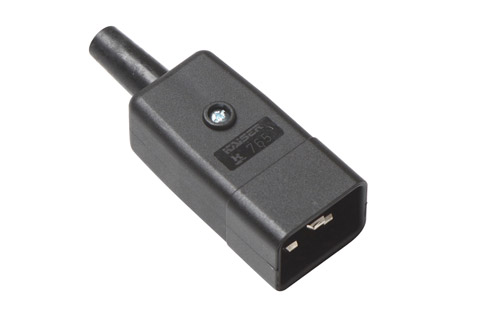 Power connector, male with earth, 16A
