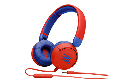 JBL JR310 on-ear headphones for kids, red