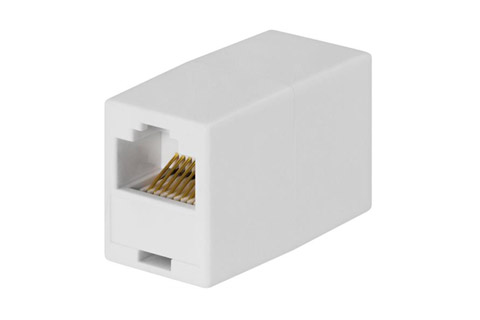 network extender adaptor (RJ45 female - female), white