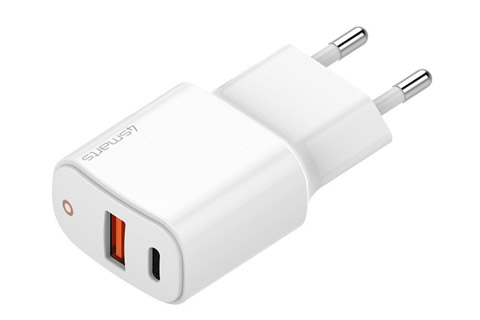 4smarts 2-way USB-C charger - White