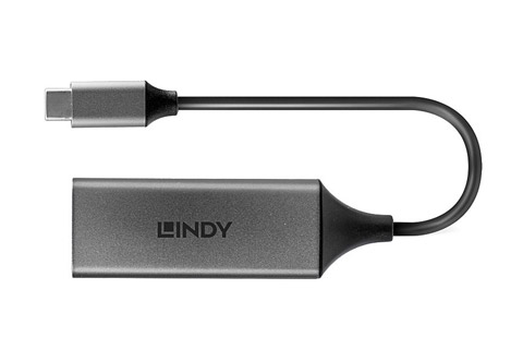 Lindy USB-C to RJ45 network adaptor (top)