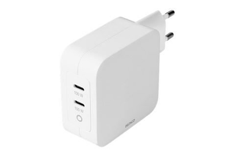 Deltaco 2-way USB-C/USB-A charger (5A/100W)