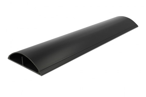 DeLOCK 119x26 mm. self-adhesive plastic cable cover, black | 1 meter