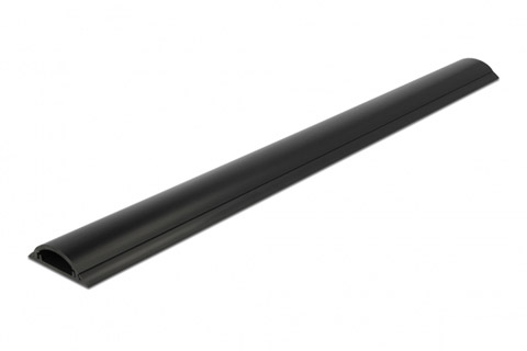 DeLOCK 50x12 mm. self-adhesive plastic cable cover, black | 1 meter
