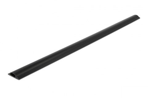 DeLOCK 30x8 mm. selvklæbende plast kabelkanaler, sort | 1 meter
