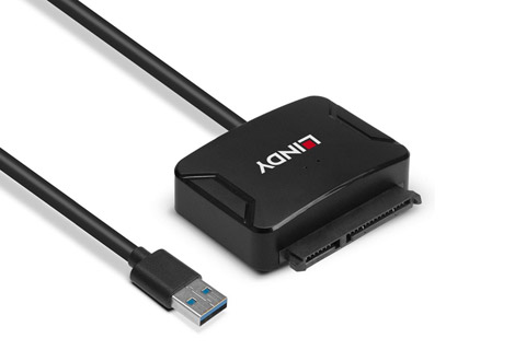 Lindy USB 3.2 Gen 1 til SATA adapter med strømforsyning, 1.00 meter