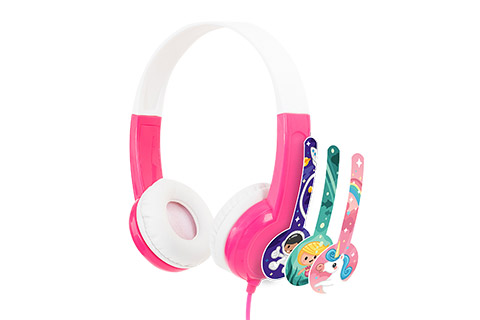 Buddy Phones Discover headphones, pink