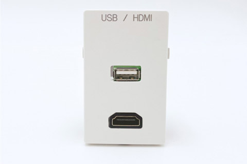 HDMI/USB-A wall socket for LK FUGA®