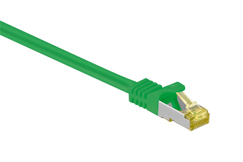 Network cable, CAT 7, green