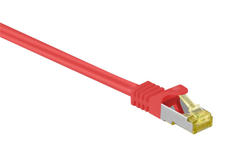 Network cable, CAT 7, red