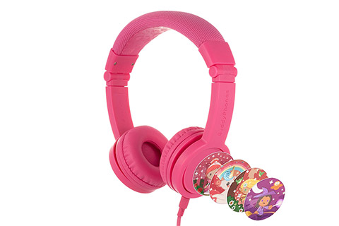 Buddy Phones Explore+ headphones, pink