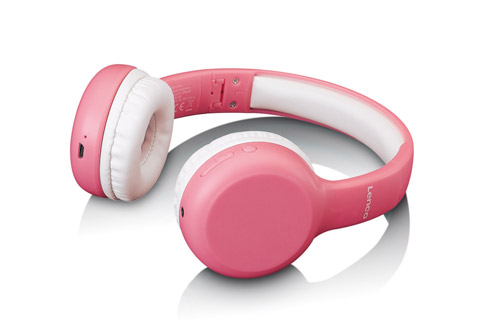 Lenco HPB-110 trådløse foldbar høretelefoner til børn, pink