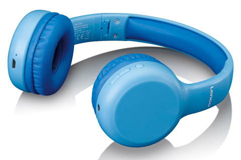 Lenco HPB-110 trådlösa vikbara hörlurar för barn, blå