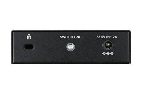 D-Link DGS-1005P/E Netværks Gigabit Switch, 5 Port, POE+, back