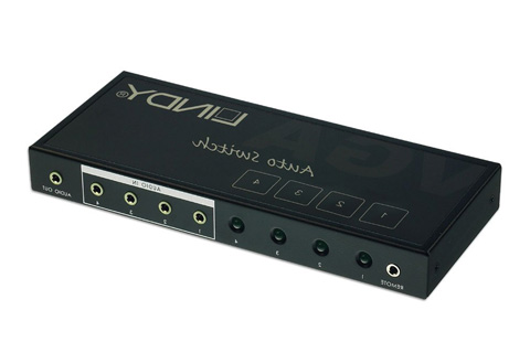 Lindy VGA og Audio omskifter/switch (4 indgange - 1 udgang)