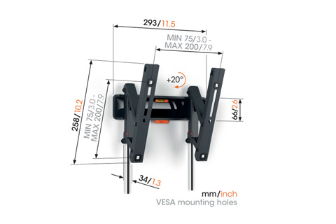 Vogels TVM 3215 Comfort tilt wall mount, 19-43