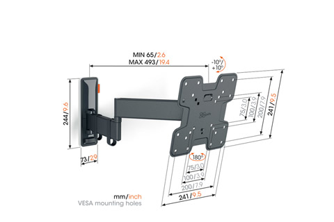 Vogels TVM 3245 Comfort motion wall mount, 19-43