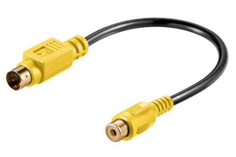 Goobay S-Video to Phono RCA adapter cable