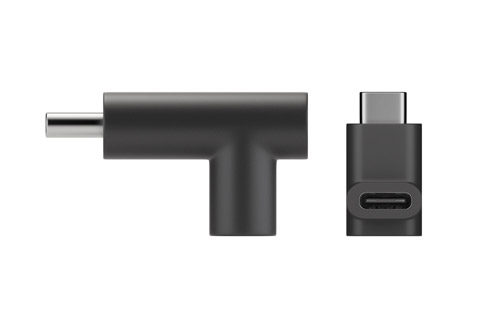 USB-C Vinkel adapter sort, 90 grader
