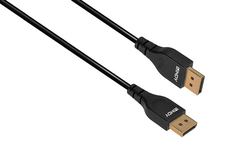 Lindy Slim DisplayPort 1.4 kabel, 0.50 meter