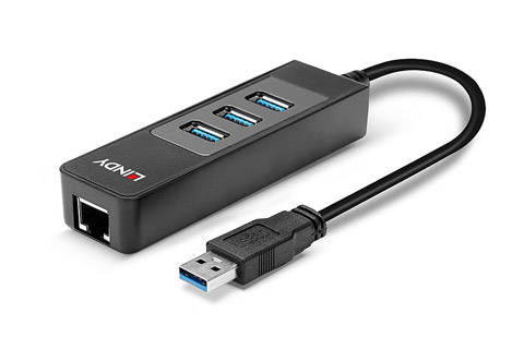 Lindy USB-A Hub med netværk