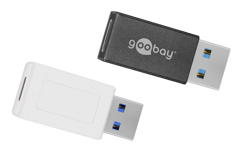 Goobay USB-A til USB-C adapter - Black and White