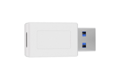 USB-A to USB-C adapter, white