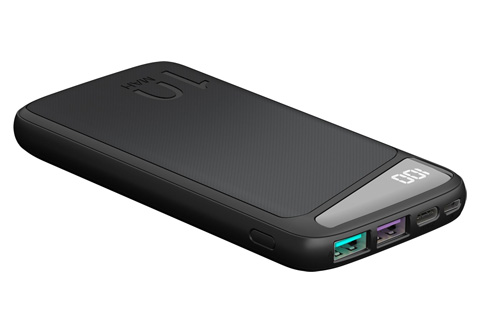 USB Powerbank, 10.000 mAh, PD, QC 3.0, front