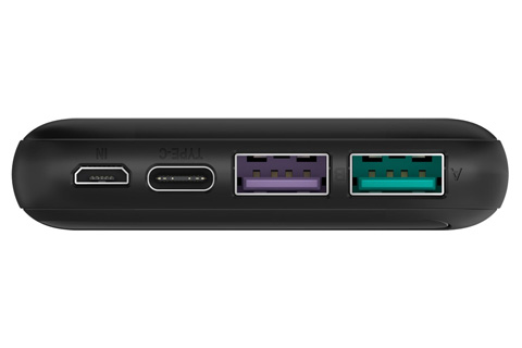 USB Powerbank, 10.000 mAh, PD, QC 3.0, ports