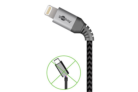 Robust USB-C to Apple Lightning sync and quick charge cable (MFi)