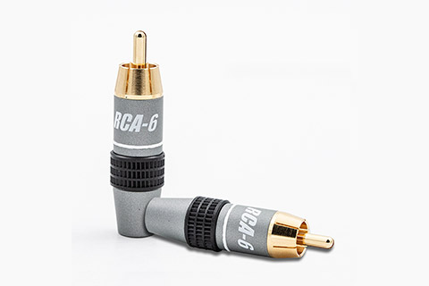 SUPRA RCA6 Phono han stik til max. 6 mm. kabel, guldbelagt, hvid