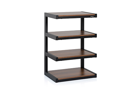 NorStone ESSE HIFI rack, 4 shelves, wood veneer, walnut