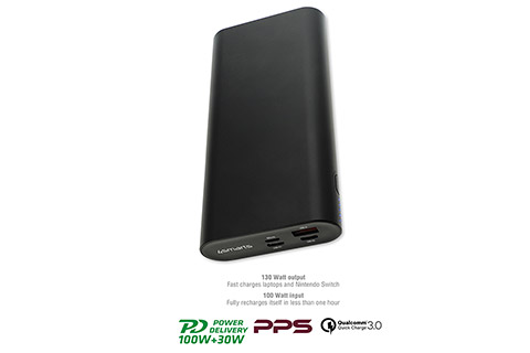 4smarts 4smart Quick Charge 3.0 USB Powerbank with PD, 20.000 mAh(130W) - Sort