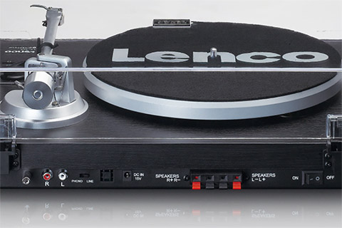 Lenco LS-500 turntable with separate speakers (30 Watt) -  Black back