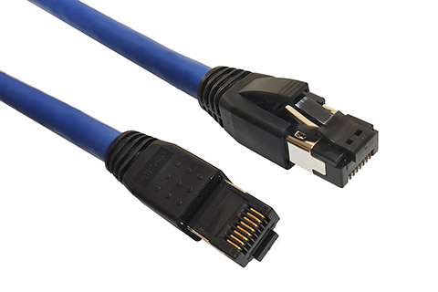 MicroConnect CAT 8.1 S/FTP PIMF LSZH skärmad RJ45 ethernetkabel, blå, 5.00 meter