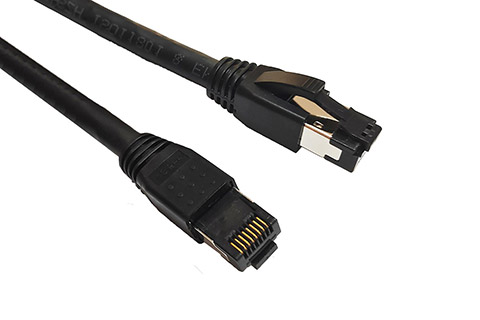 MicroConnect CAT 8.1 S/FTP PIMF LSZH shielded RJ45 ethernet cable, black, 7.50 meter