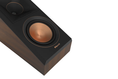 Klipsch Reference Premiere RP-500SA II Atmos speakers - Walnut close up