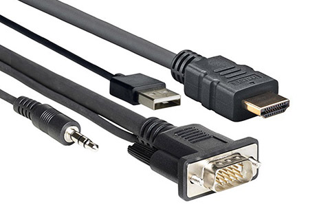 Vivolink Pro kabel med HDMI, VGA, USB og MiniJack