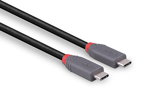 Lindy USB4 Gen 3x2 40 Gbps kabel, svart, 0.80 meter